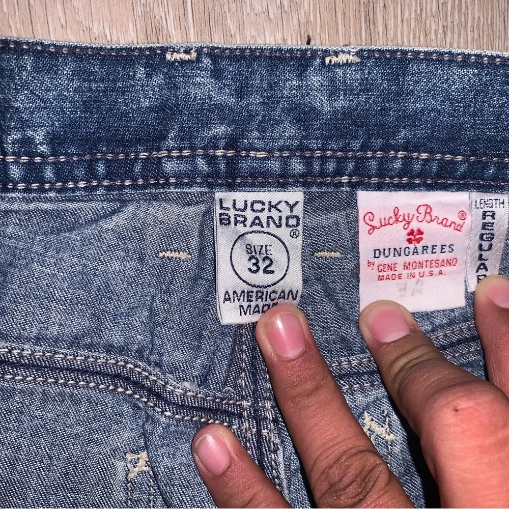 Vintage Lucky Brand Jean Carpenter Shorts Dungarees Made in the USA Size: 32
